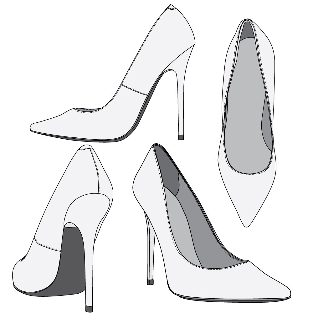 Paper Shoe Template Print Shoes Printable High Heel Template