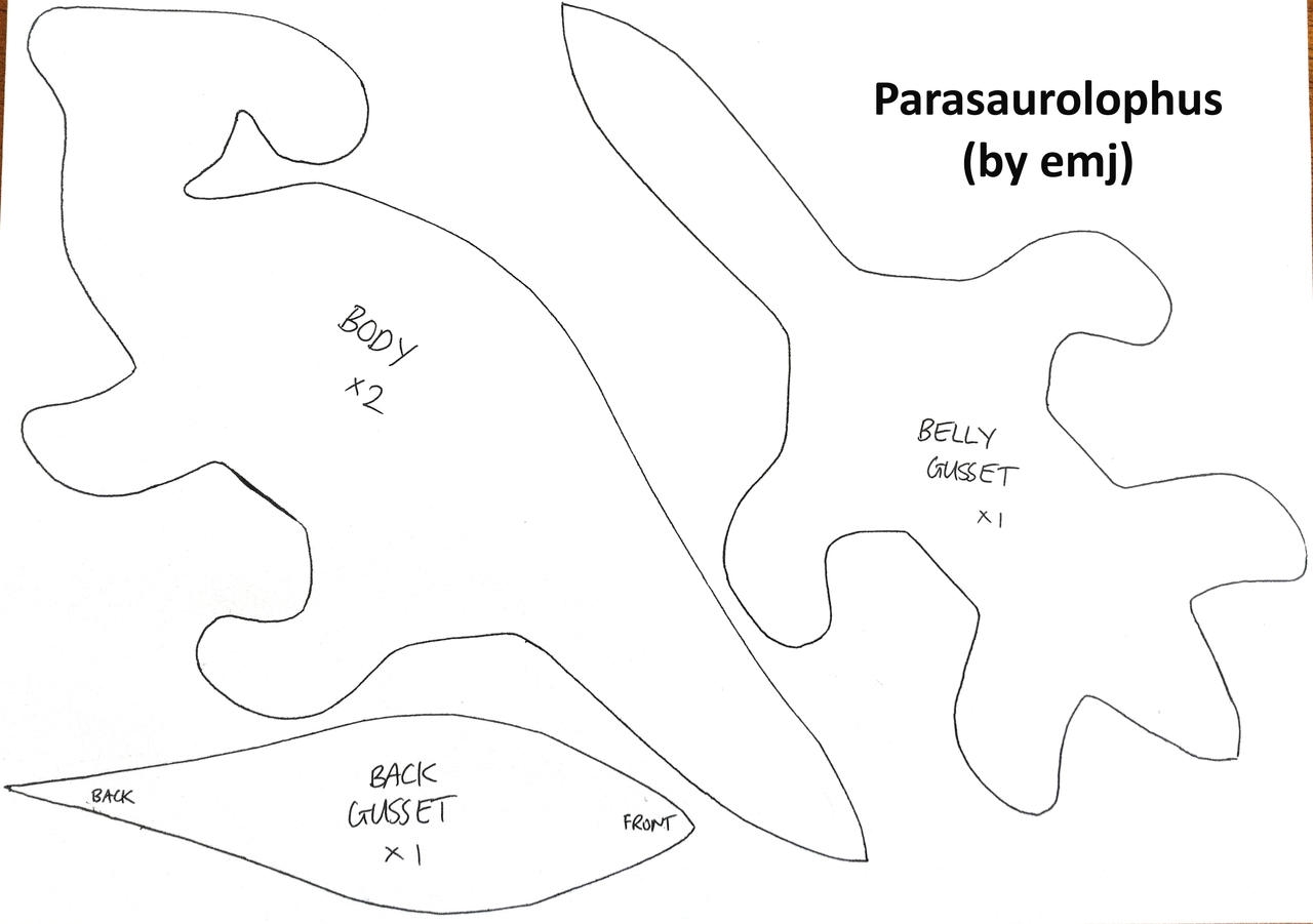 Parasaurolophus Plush Pattern By Lets pop bubblewrap On DeviantArt