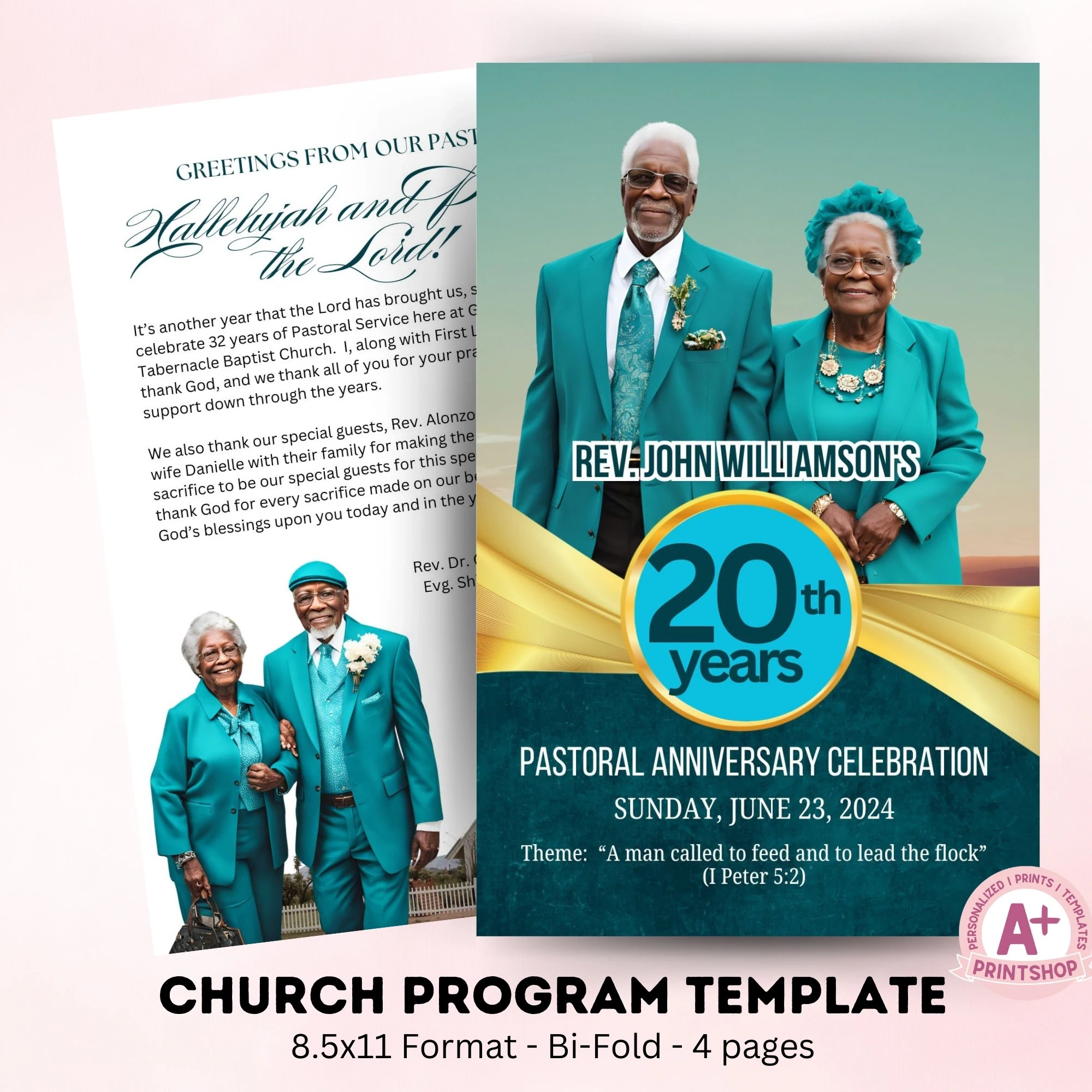 Pastoral Anniversary Program Template Pastor s Anniversary Instant Download Printable Editable Church Program Template Etsy Israel