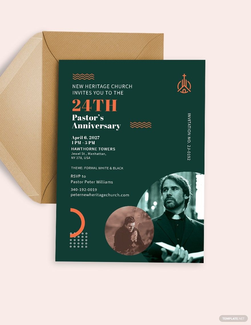 Pastors Anniversary Church Program Invitation Template In Publisher Word Pages Illustrator PSD PDF Download Template
