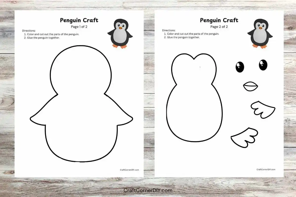Printable Cut Out Penguin Template Printable Cut Out Penguin Template