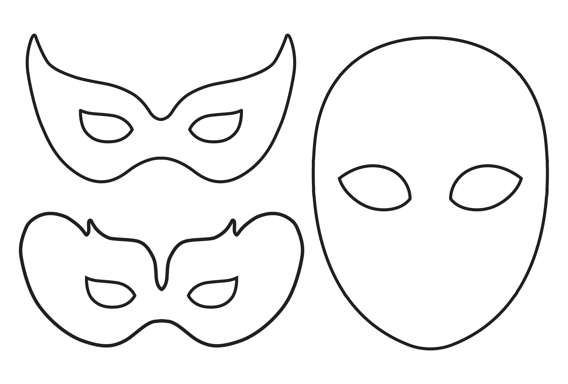 Plain Masks Templates 10 Free PDF Printables Printablee