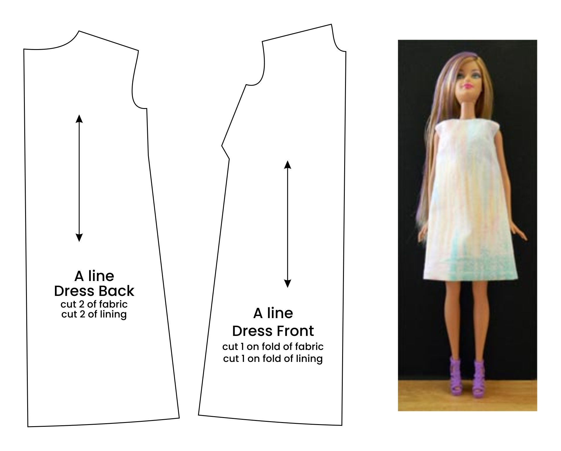 Printable Barbie Clothes Template Printable Barbie Pdf Barbie Doll Clothes Patterns Patterns Making