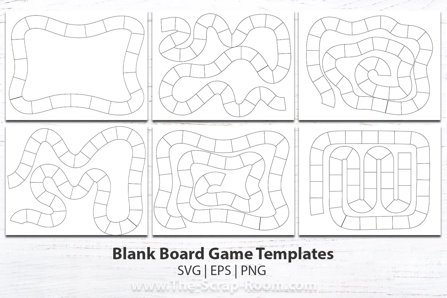 Printable Blank Board Game Templates Game Design Printable Game Diy Game Game Kit Bundle 3 Printable Gameboard Plus Cut Files Etsy