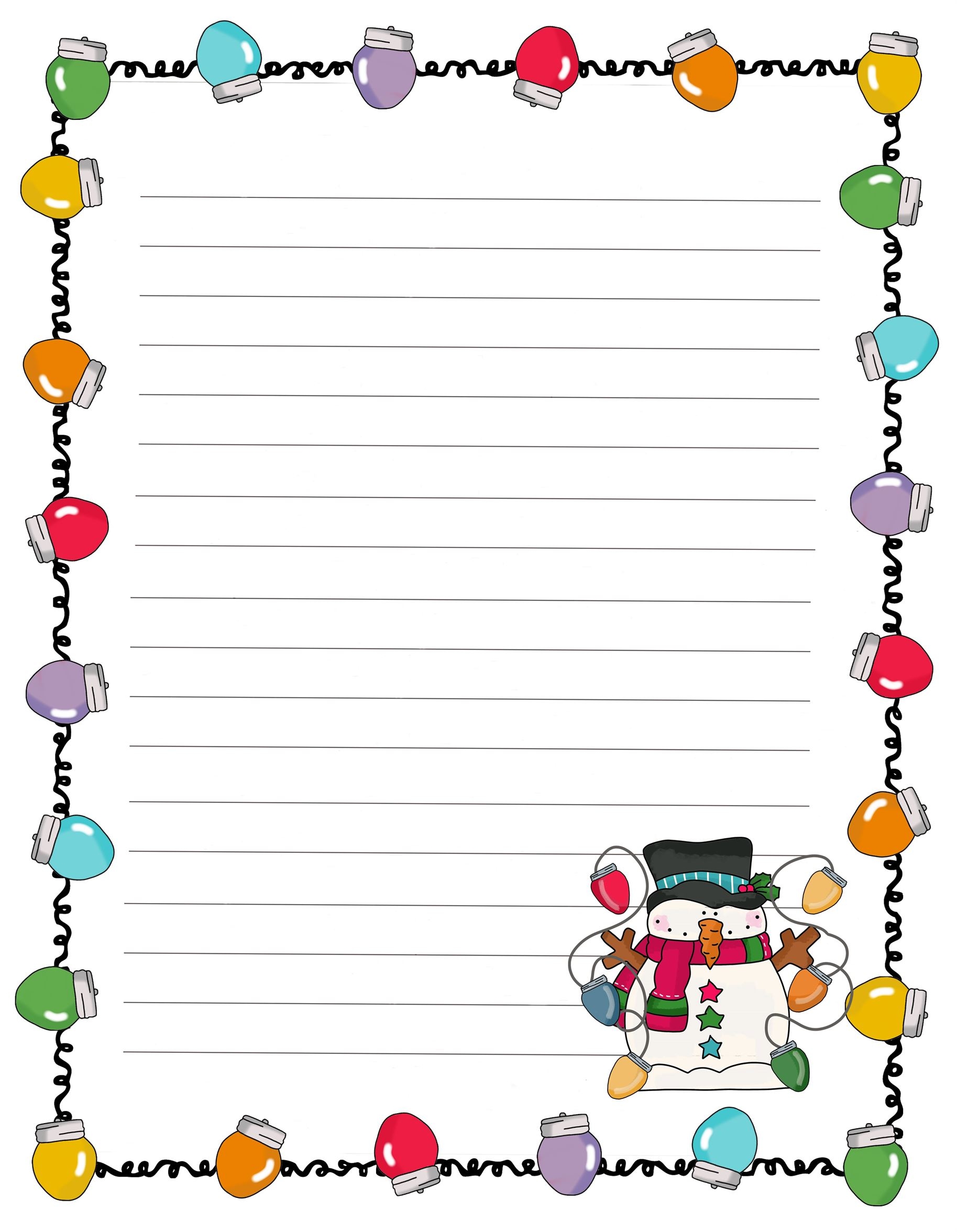 Free Printable Christmas Stationery Template Free Printable Christmas Stationery Template