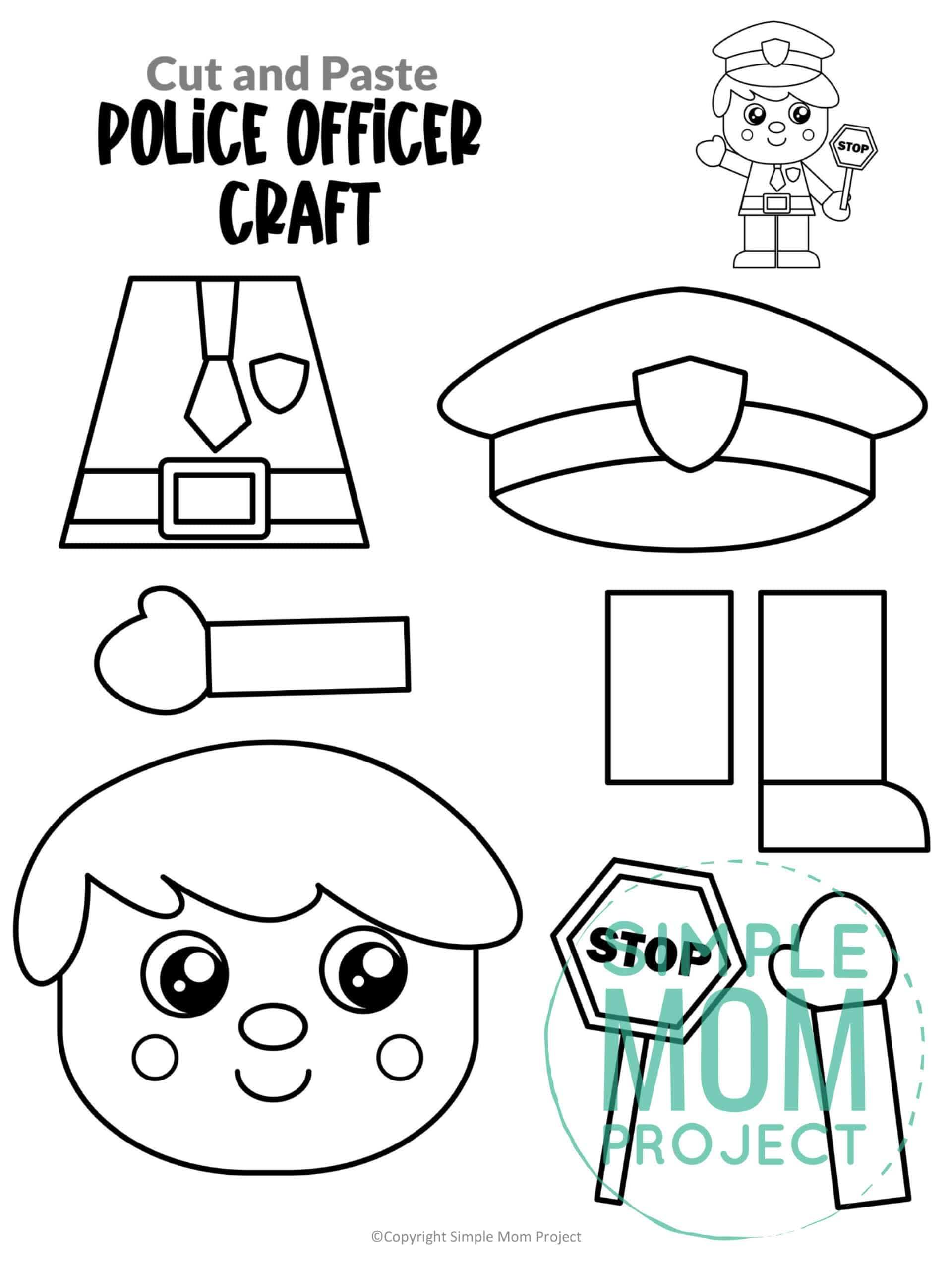 Printable Community Helpers Craft Template