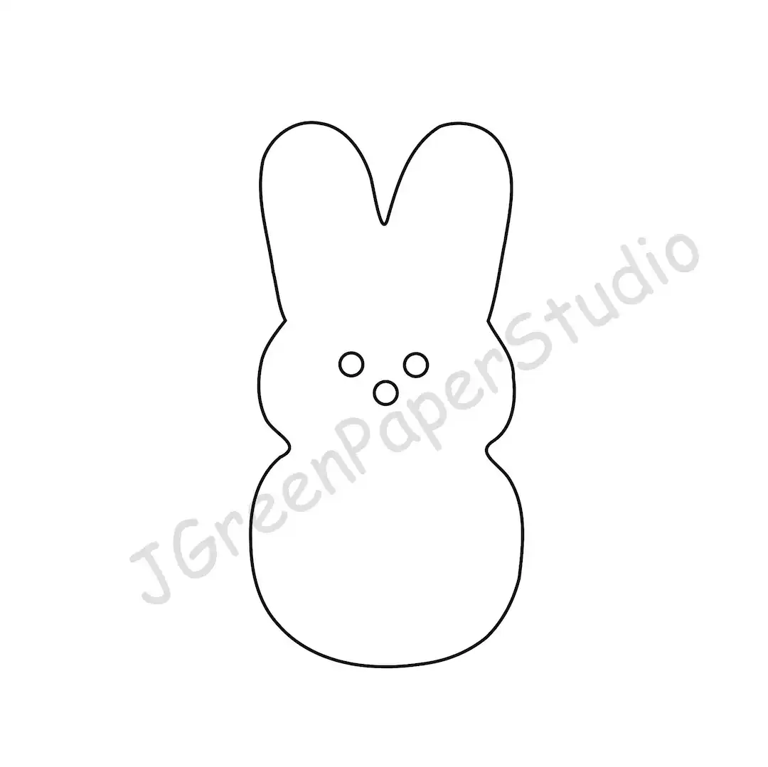 Printable Easter Bunny Peeps Template Kids Coloring Page Stencil PDF SVG Digital Download Etsy Printable Easter Bunny Peeps Template Kids Coloring Page Stencil PDF SVG Digital Download Etsy