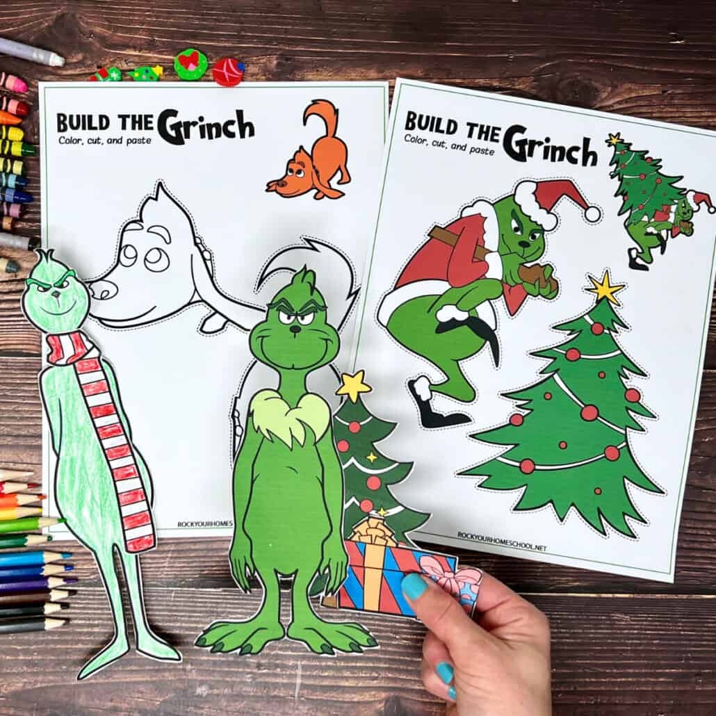 Printable Grinch Christmas Crafts How To Make Enjoy 16 Free Rock Your Homeschool