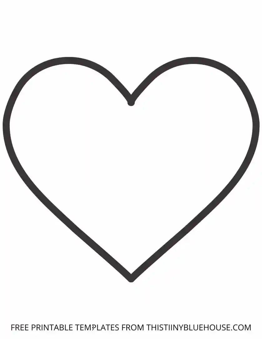 Printable Heart Template small Medium Large This Tiny Blue House