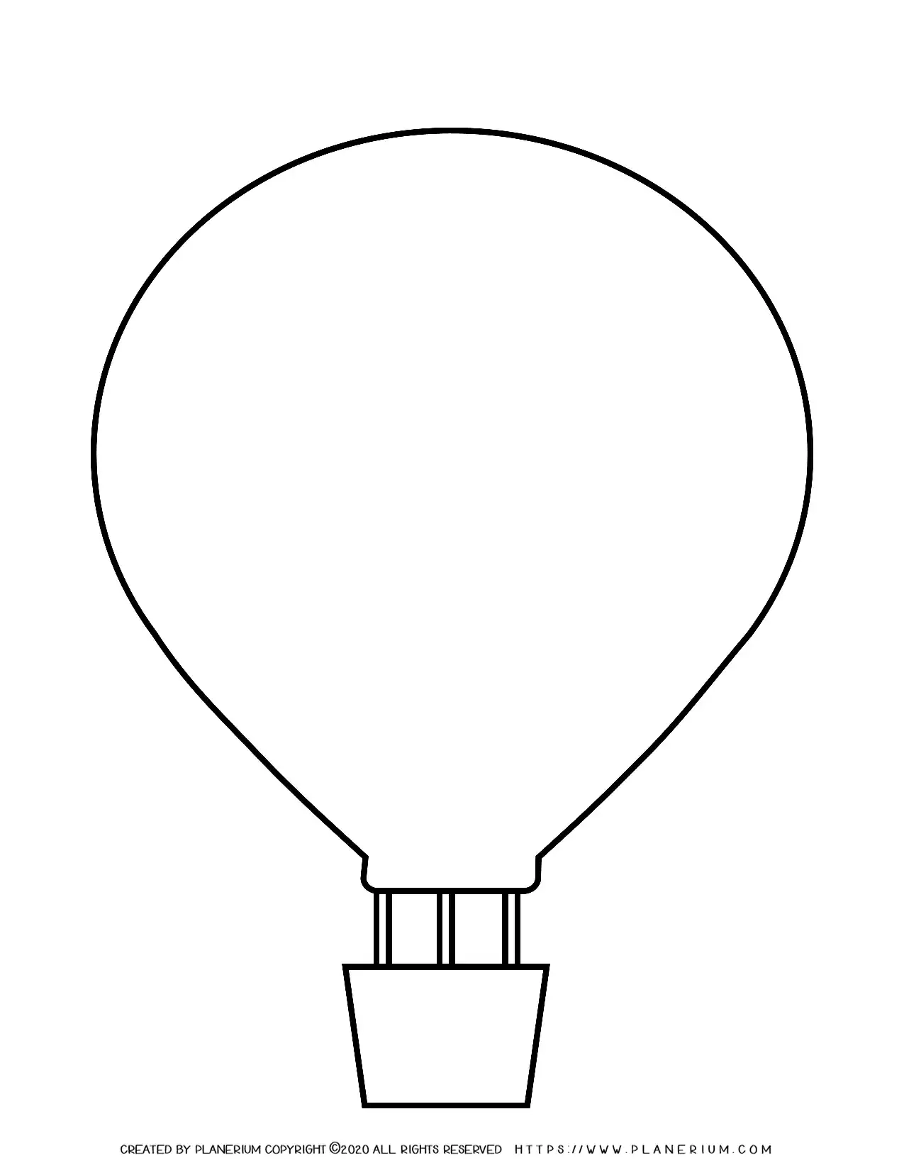Printable Hot Air Balloon Template For Classroom Crafts