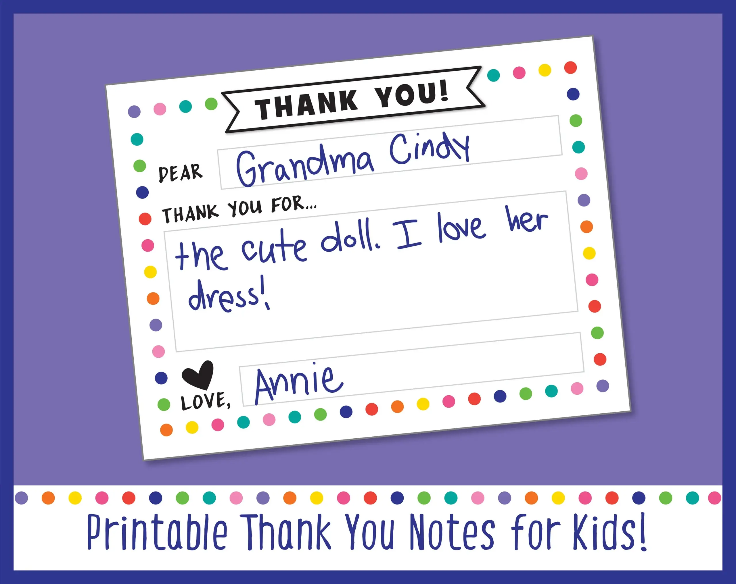 Printable Thank You Note Template