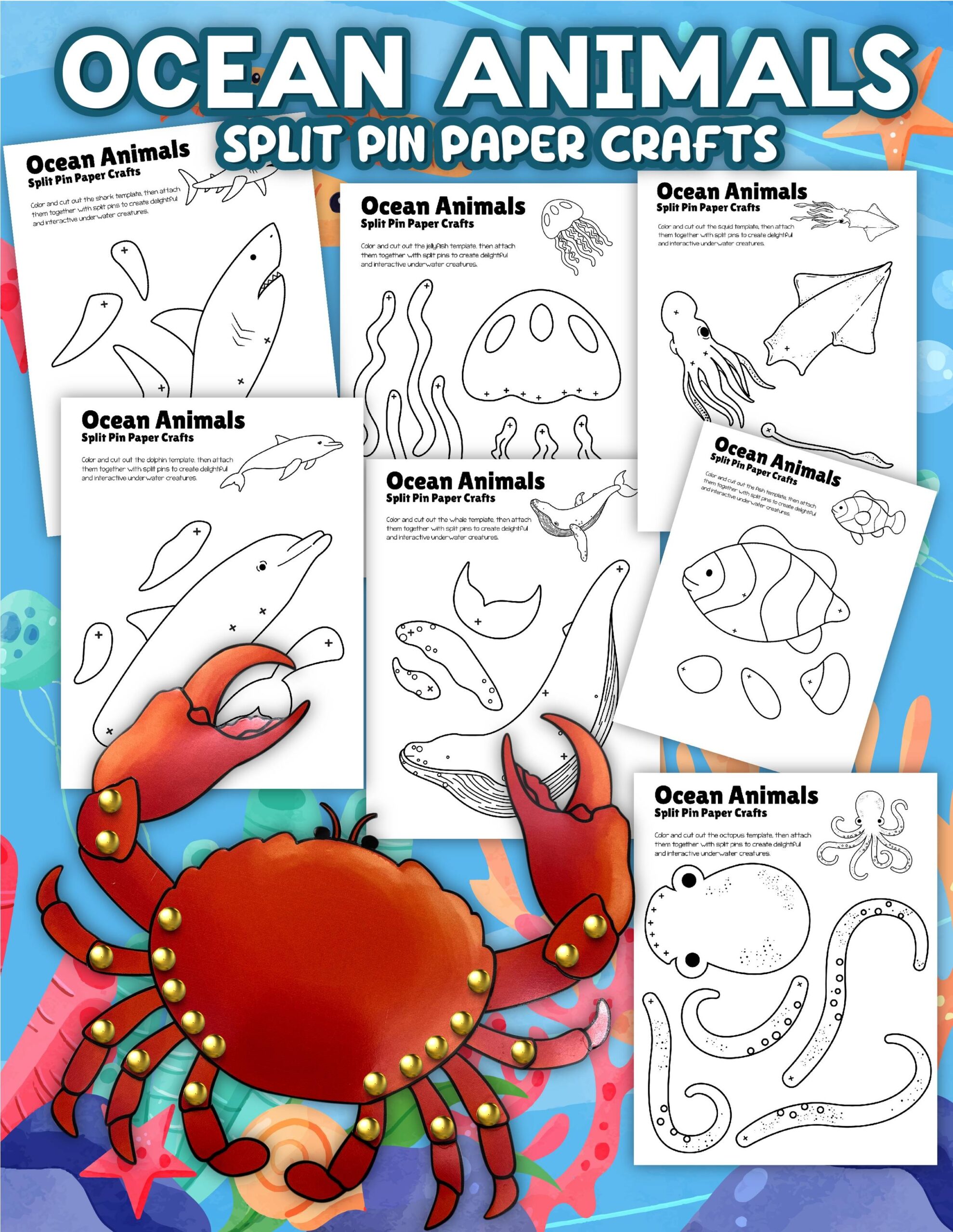 Printable Ocean Animals Craft Little Bins For Little Hands