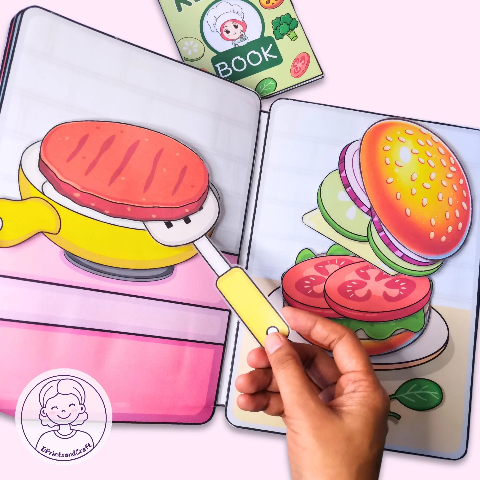 Printable Paper Dollhouse Food Quiet Book Kids Pretend Play Activity digital Download Etsy