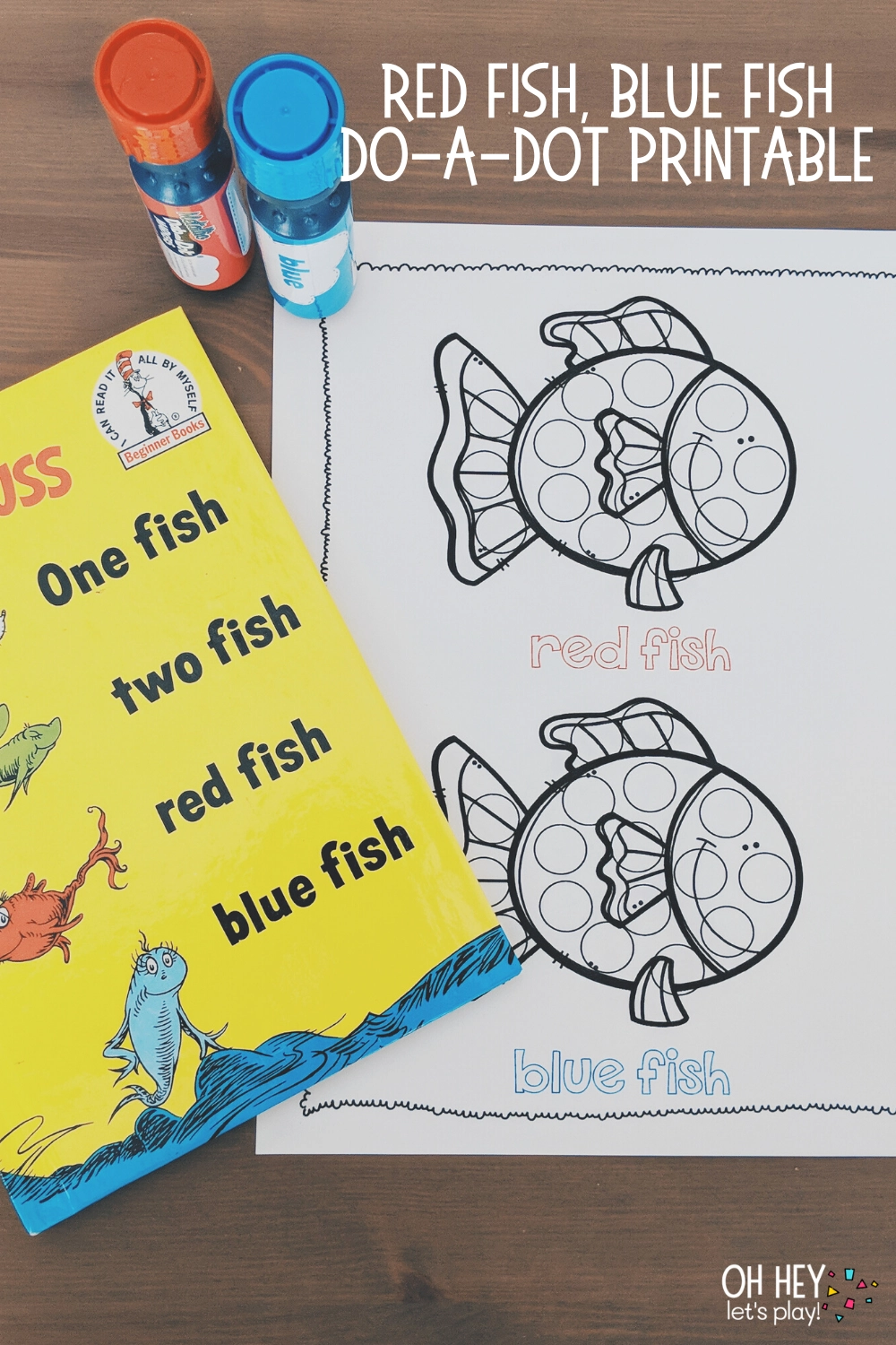 Red Fish Blue Fish Dr Seuss Activities Printables Oh Hey Let s Play