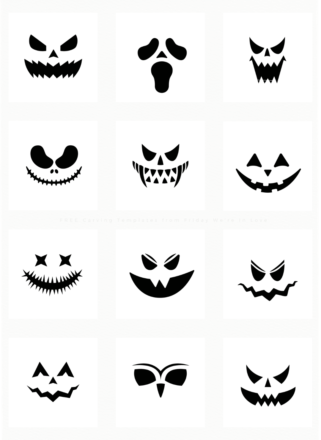 Scary Pumpkin Stencils Free Printable Friday We re In Love