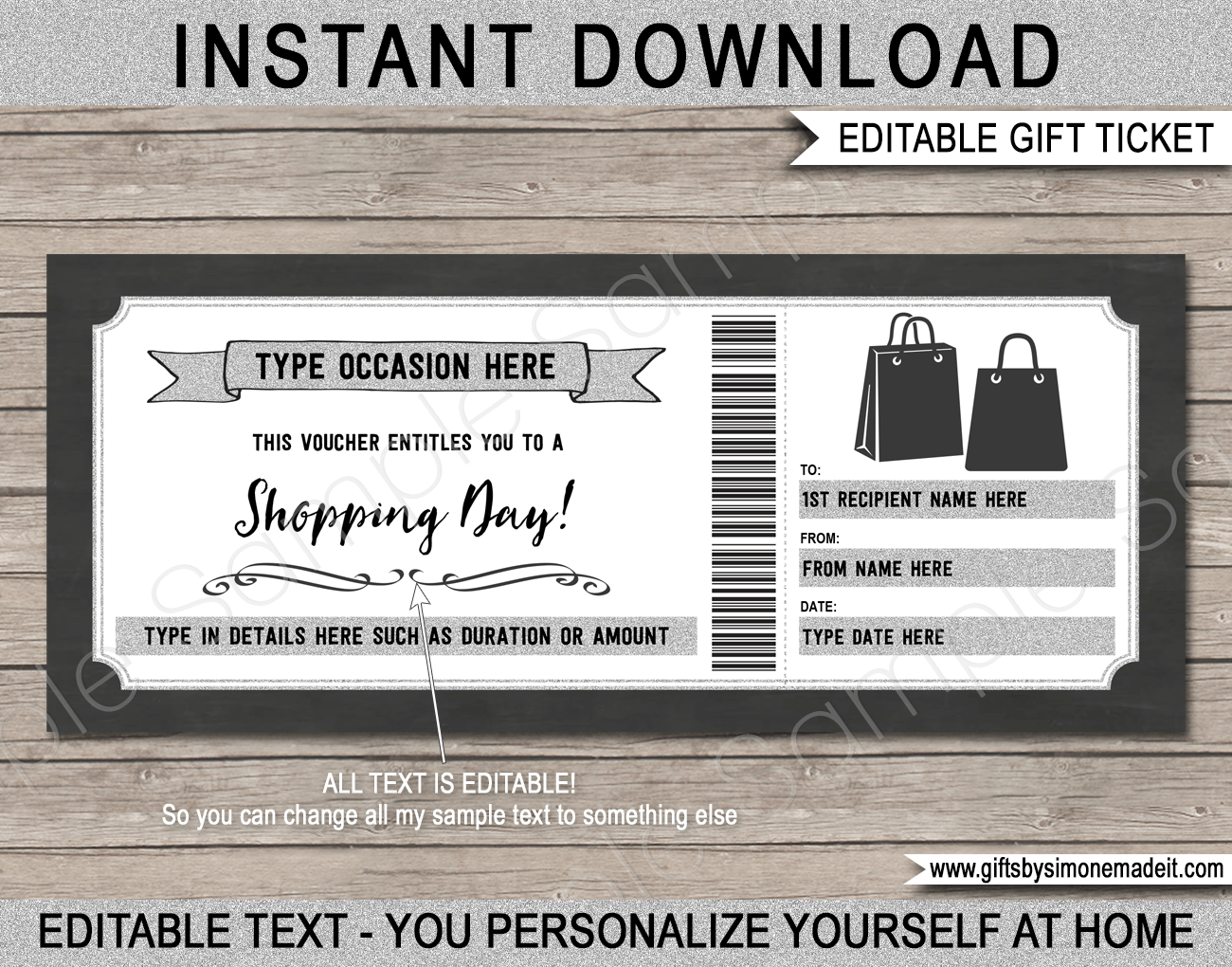 Free Printable Shopping Spree Coupon Template