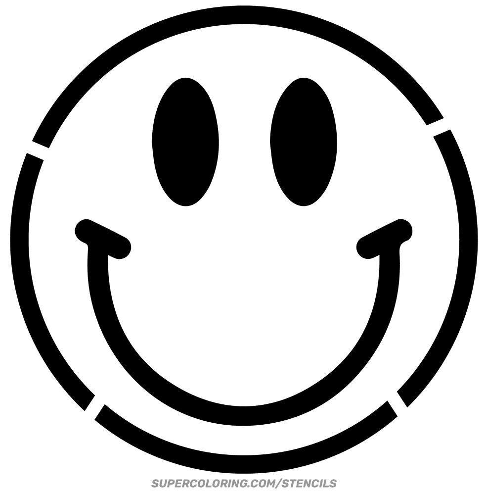 Smiley Face Stencil Free Printable Paper raft Templates Smiley Face Stencil Free Printable Paper raft Templates