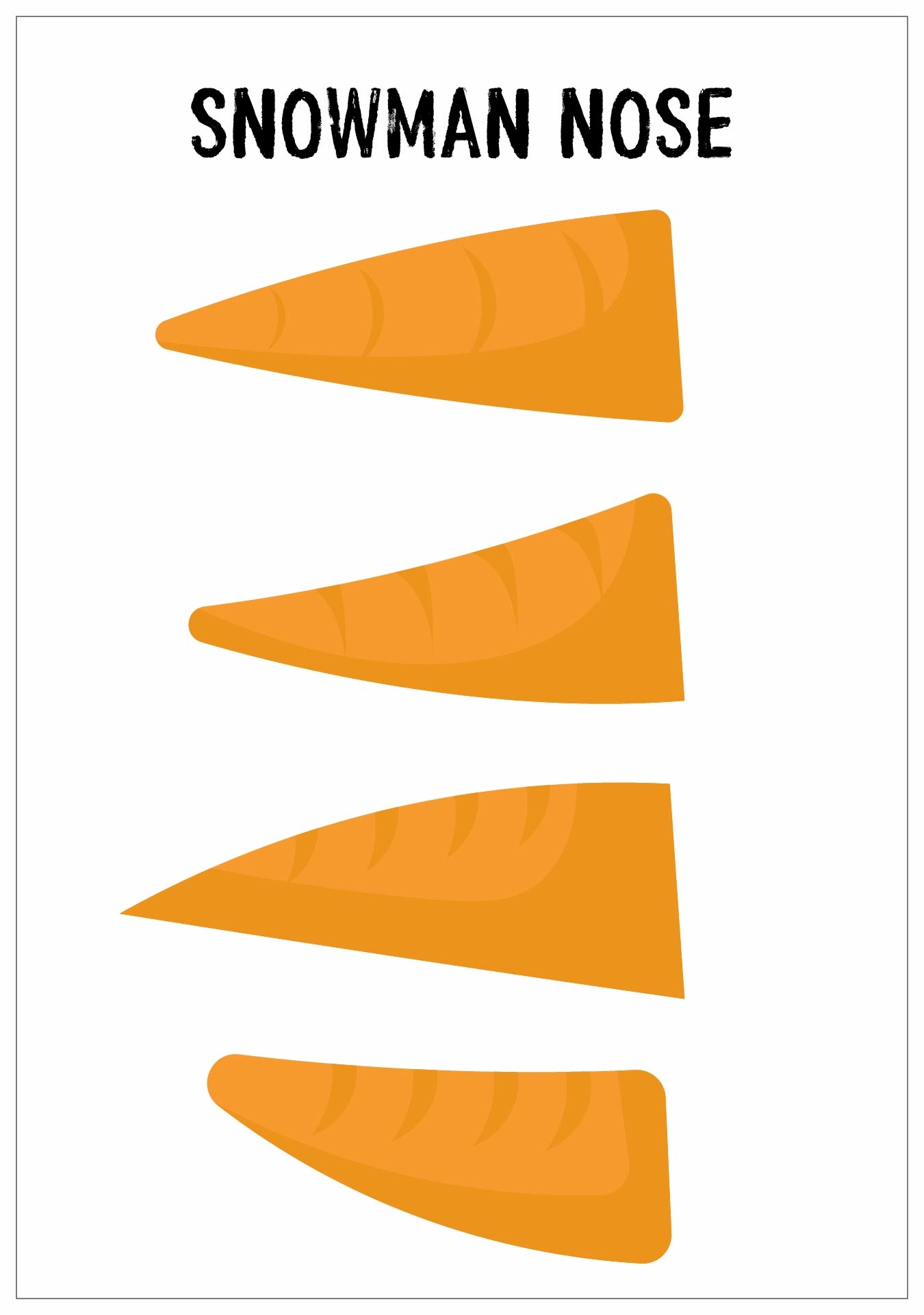 Free Printable Snowman Nose Template Free Printable Snowman Nose Template