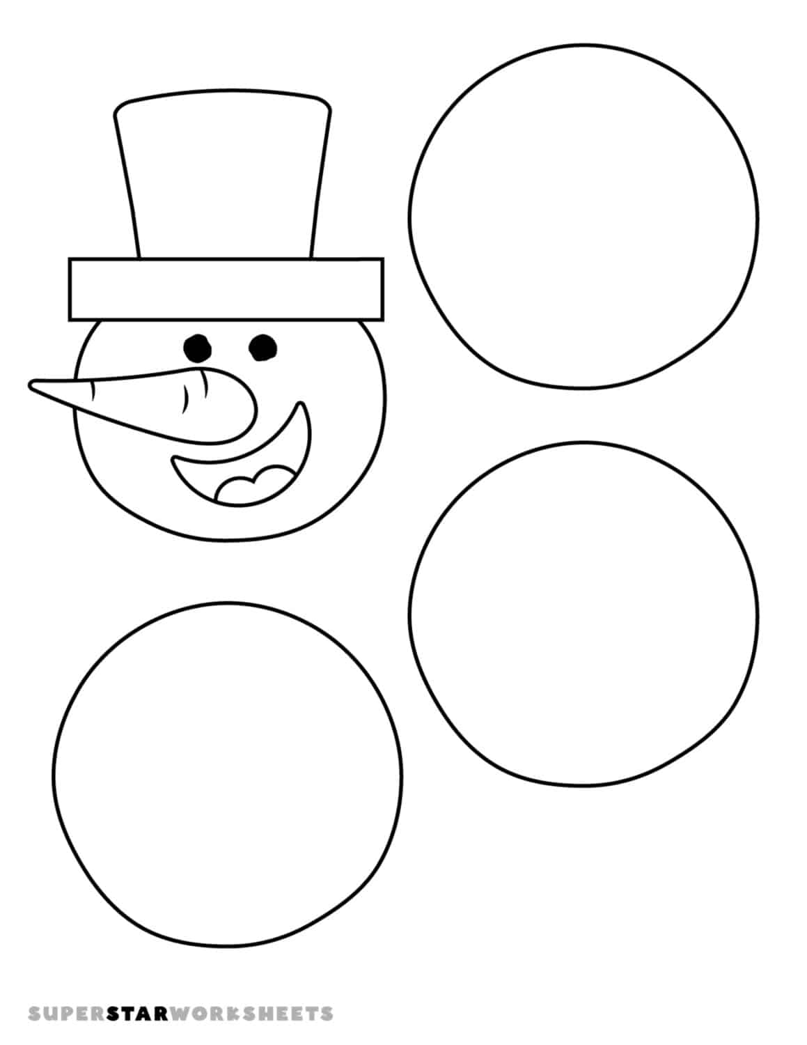 Free Printable Blank Snowman Template Free Printable Blank Snowman Template