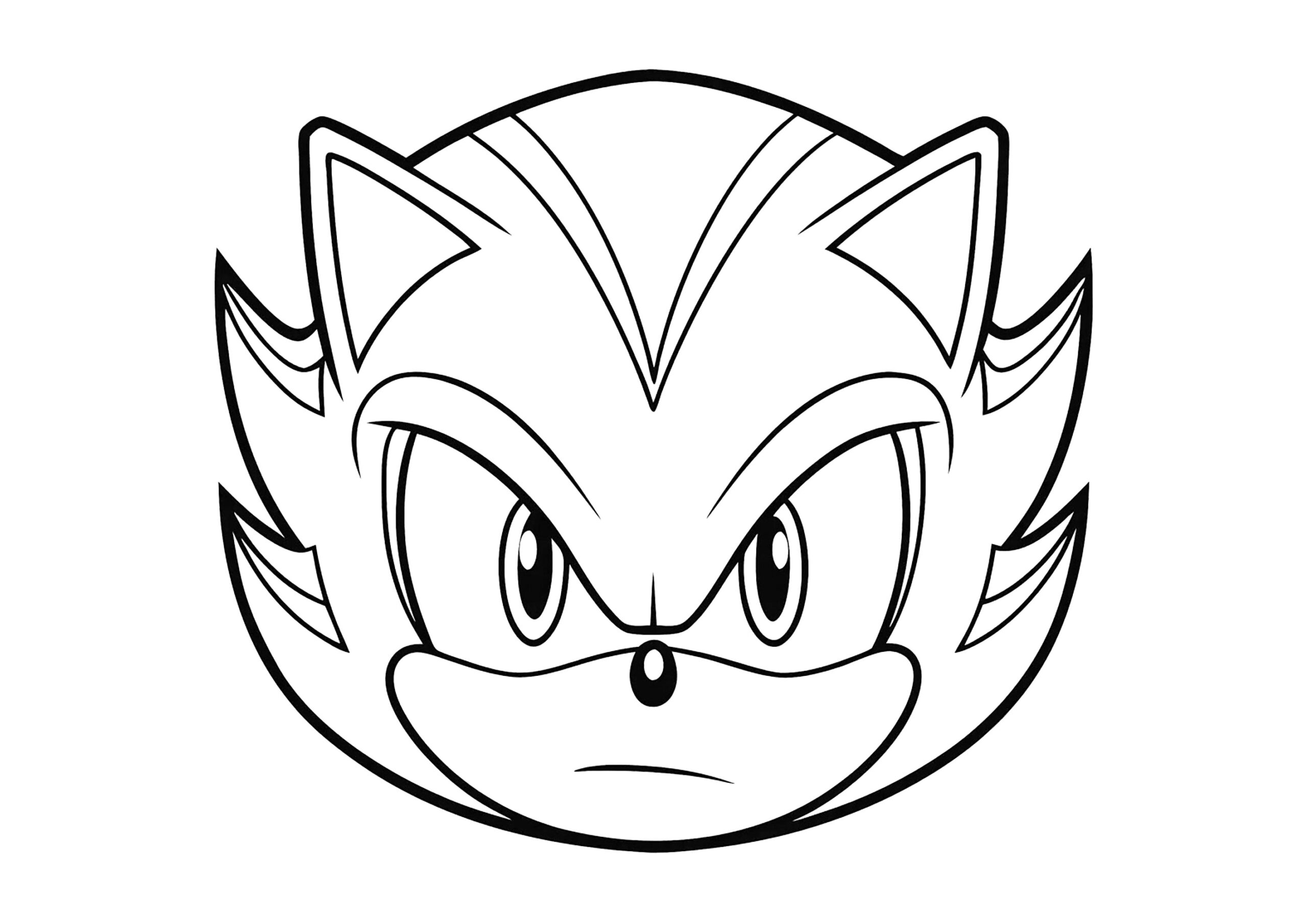 Sonic Face To Create A Mask Sonic Coloring Pages