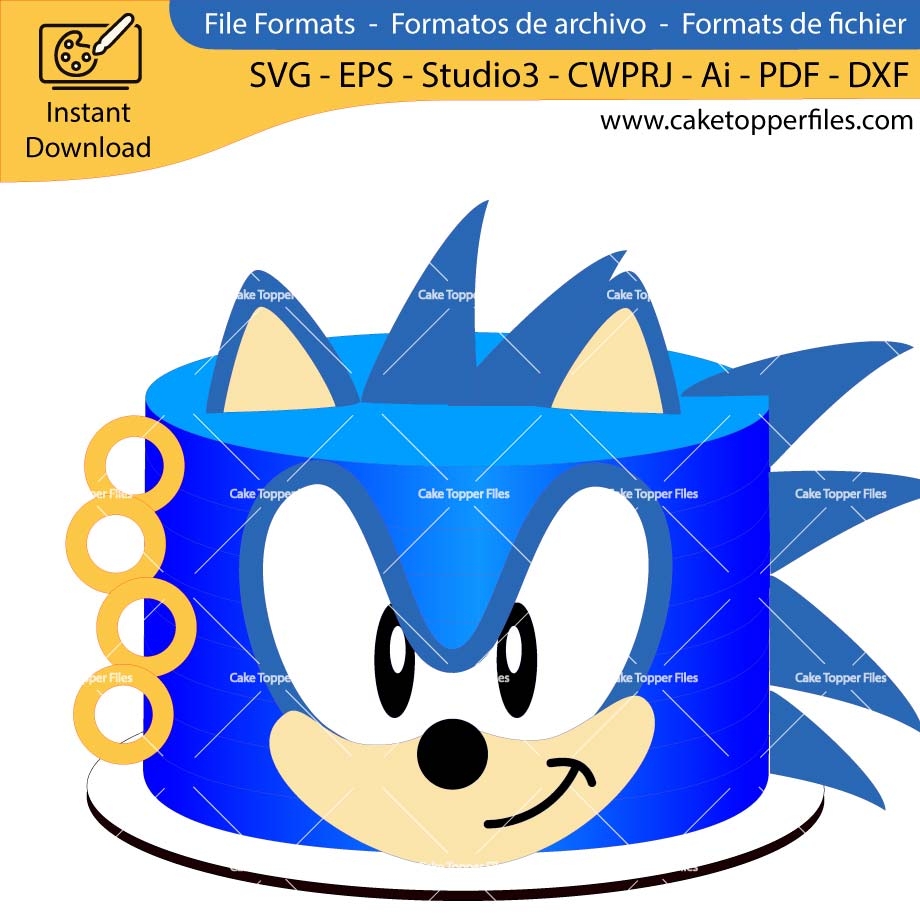 Printable Sonic The Hedgehog Face Template