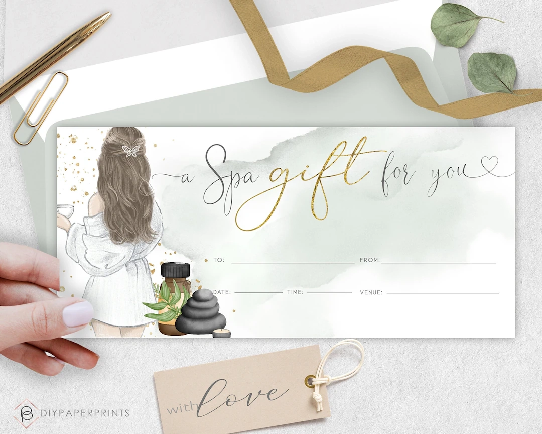 Free Printable Spa Gift Certificate Template Free Printable Spa Gift Certificate Template