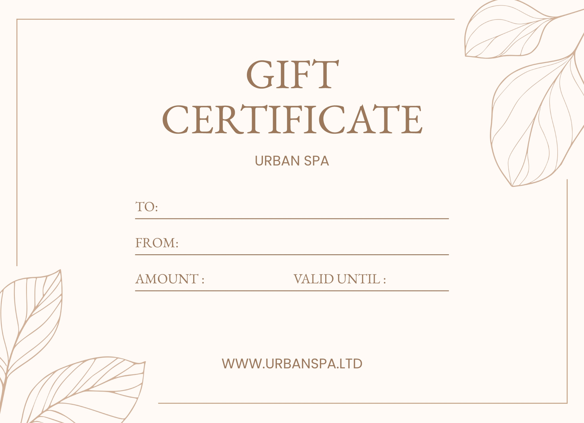SPA Gift Certificate Free Google Docs Template Gdoc io