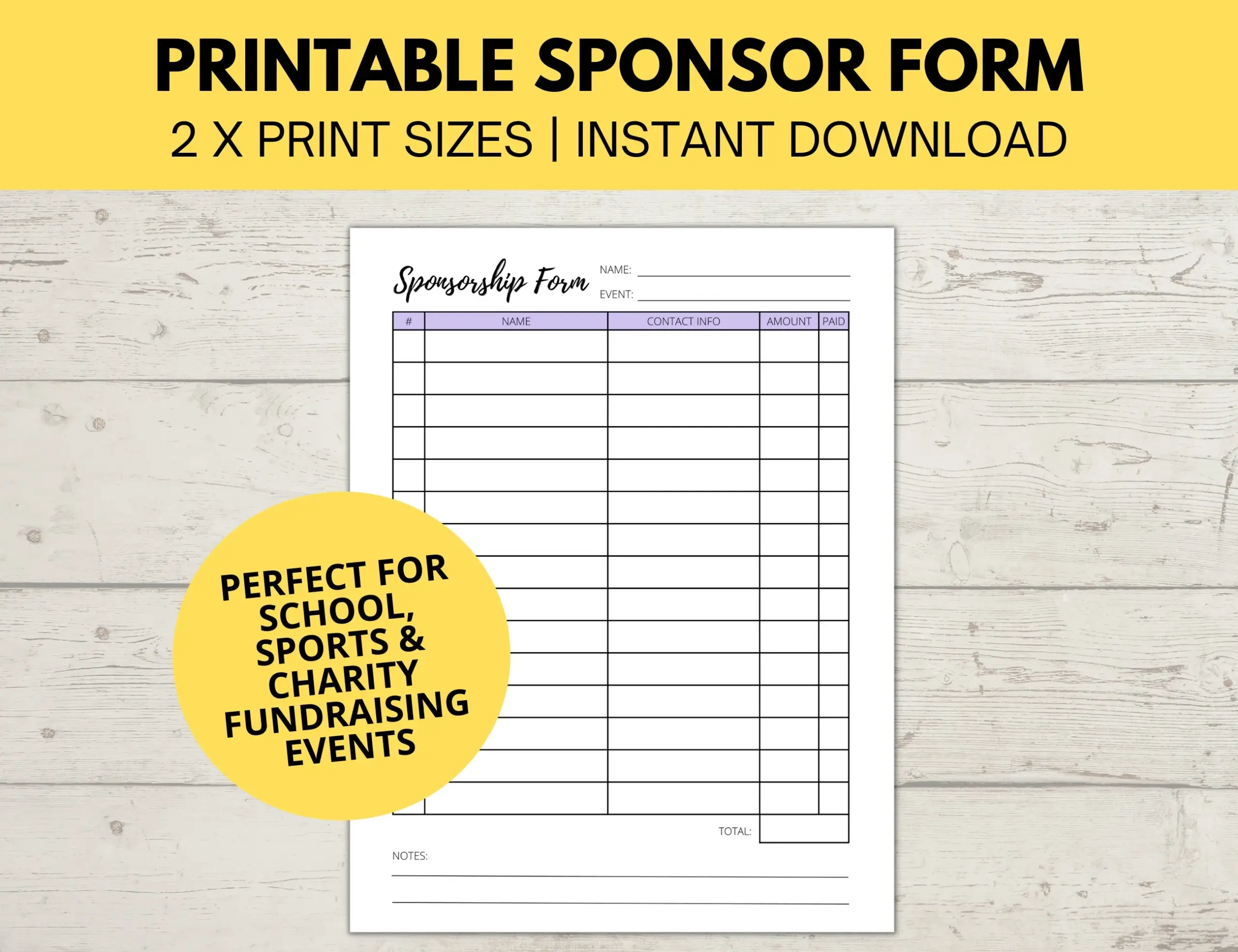 Blank Printable Sponsorship Form Template Word Blank Printable Sponsorship Form Template Word