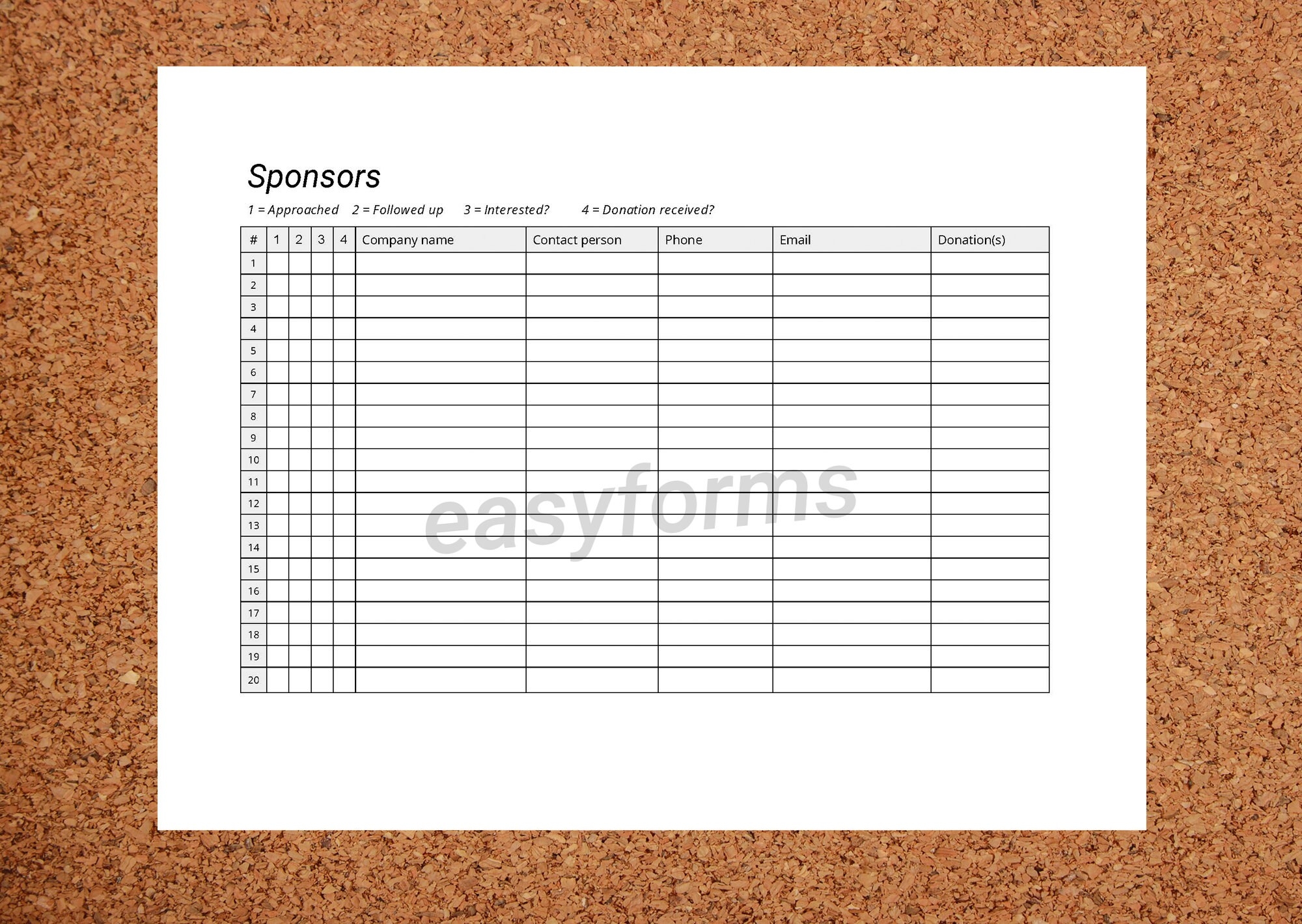 Sponsorship Form Template Donation Signup Fundraising Sheet Fundraiser Donations Etsy Sponsorship Form Template Donation Signup Fundraising Sheet Fundraiser Donations Etsy