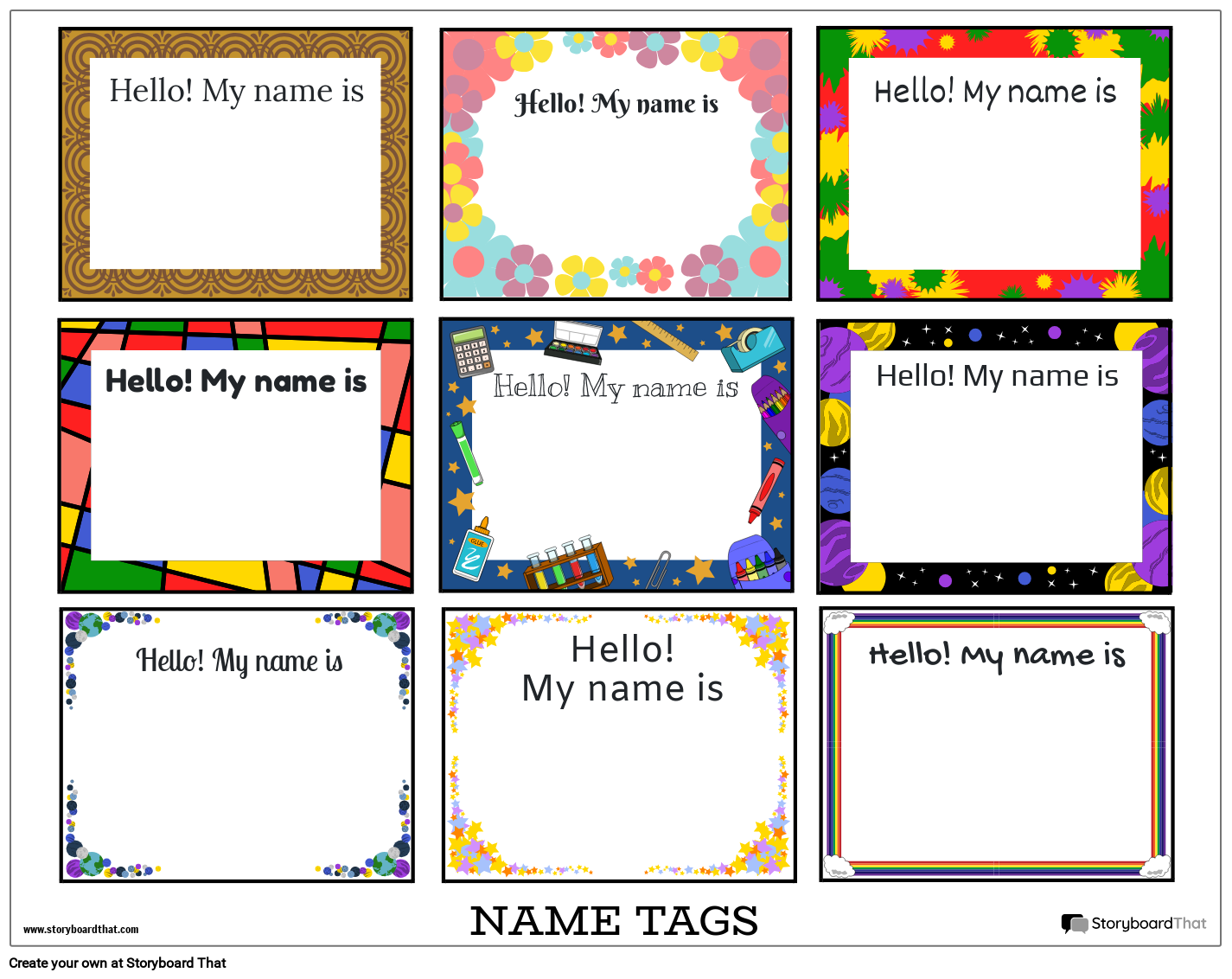 Free Printable Name Tag Template Free Printable Name Tag Template