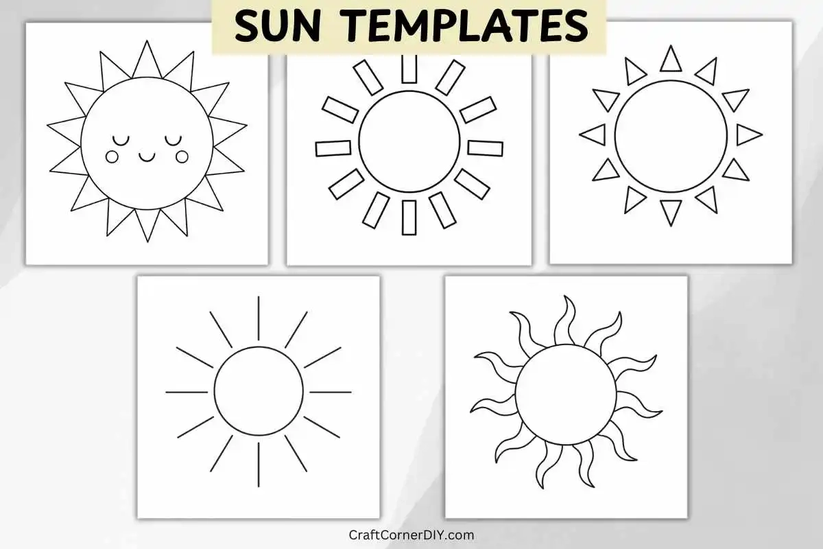 Sun Templates For Summer Crafts Craft Corner DIY
