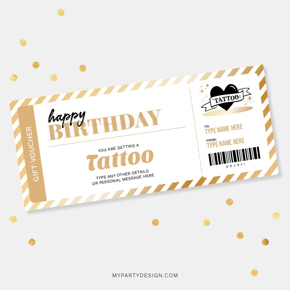Free Printable Tattoo Voucher Template Free Printable Tattoo Voucher Template