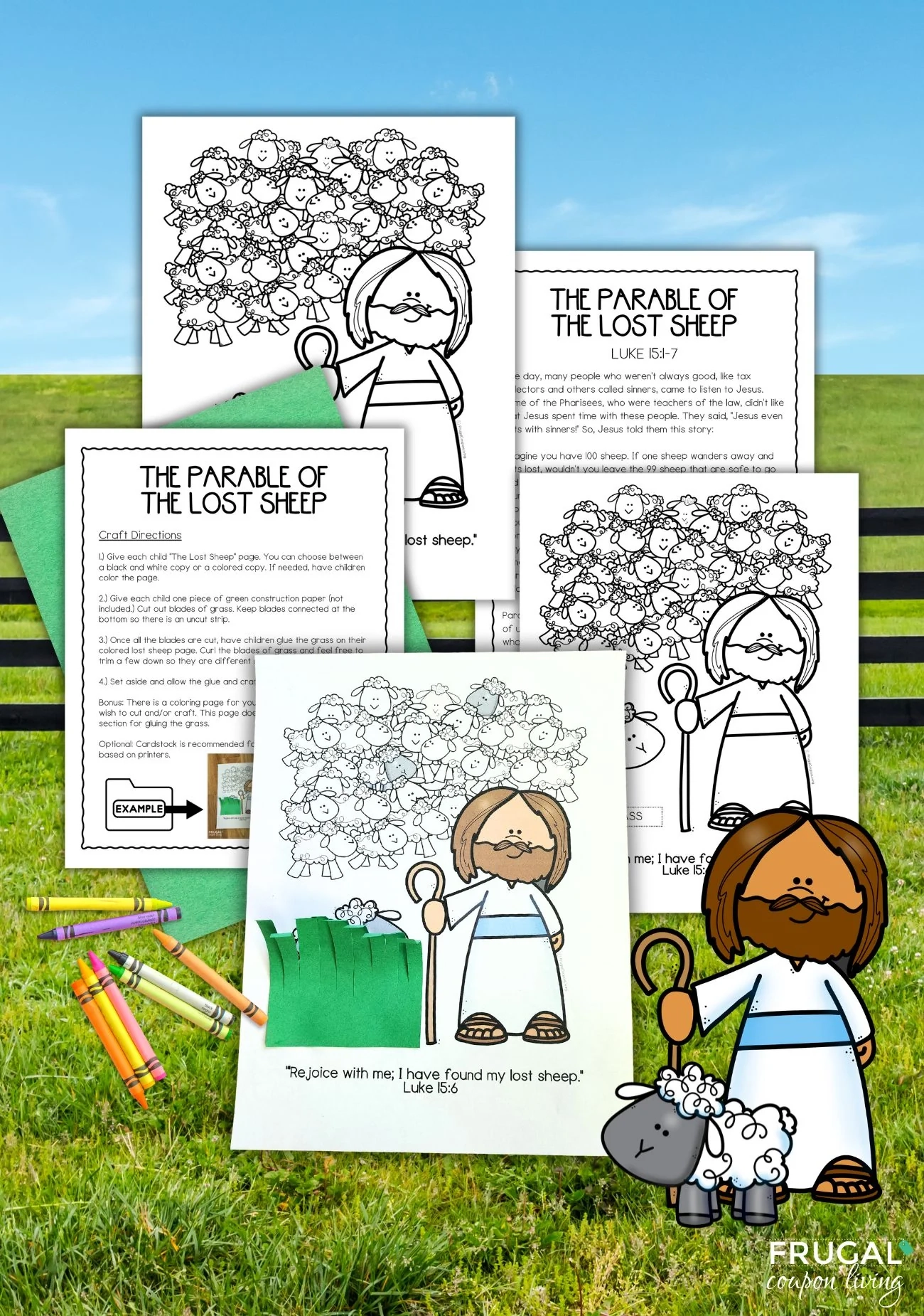 Free Printable Lost Sheep Craft Template