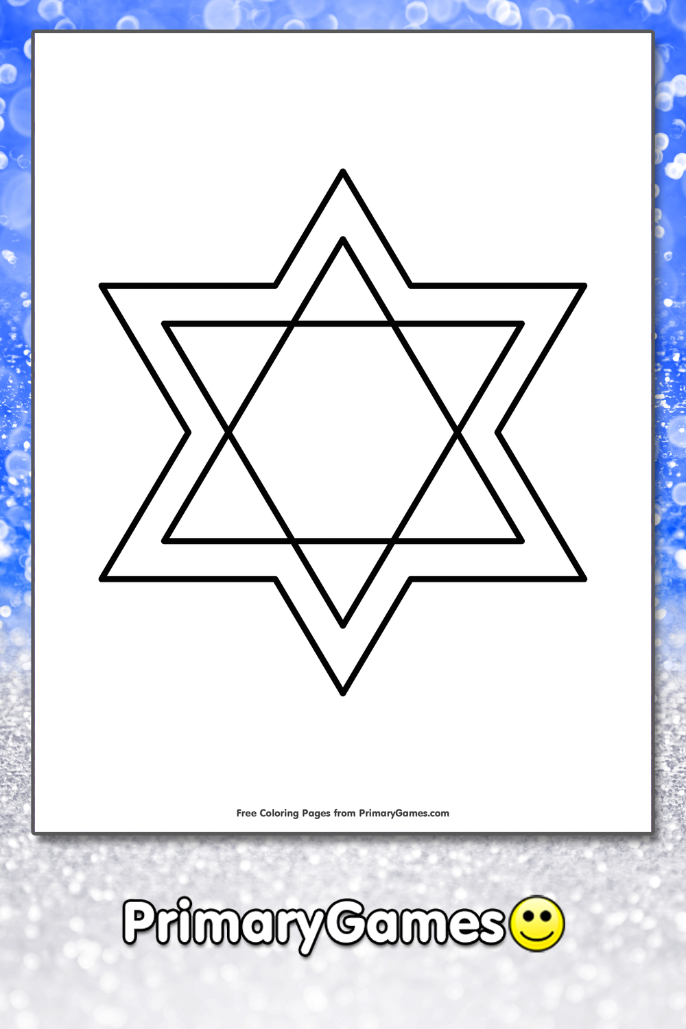 The Star Of David Coloring Page FREE Printable PDF From PrimaryGames The Star Of David Coloring Page FREE Printable PDF From PrimaryGames