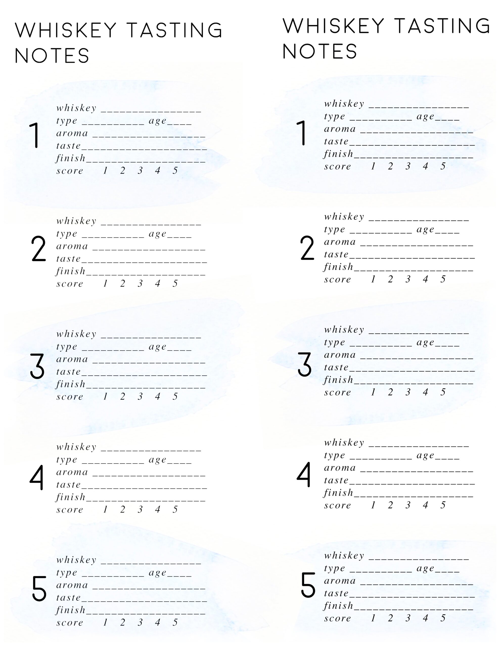 The Ultimate Guide To Hosting A Whiskey Tasting Party Free Printable Tasting Note Cards Laura Jean