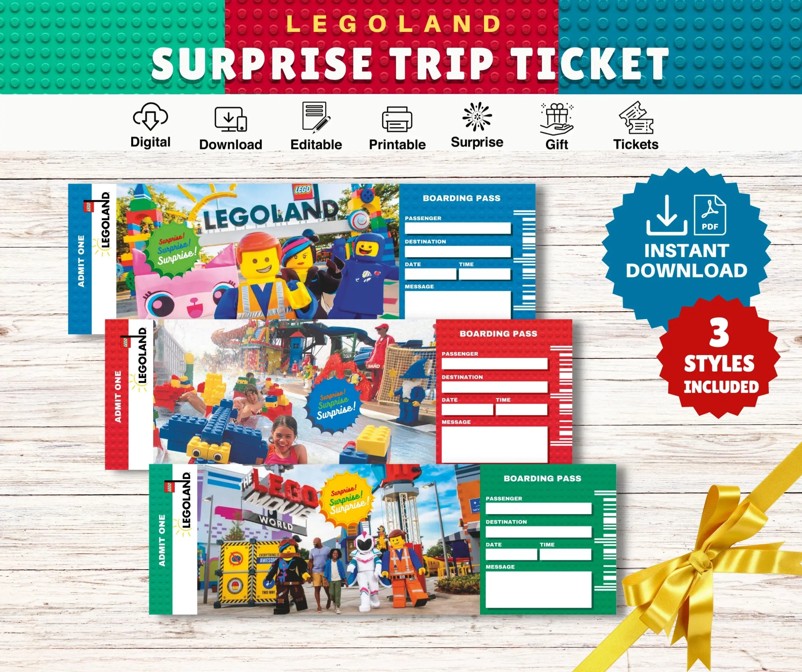 Free Printable Legoland Ticket Template Free Printable Legoland Ticket Template
