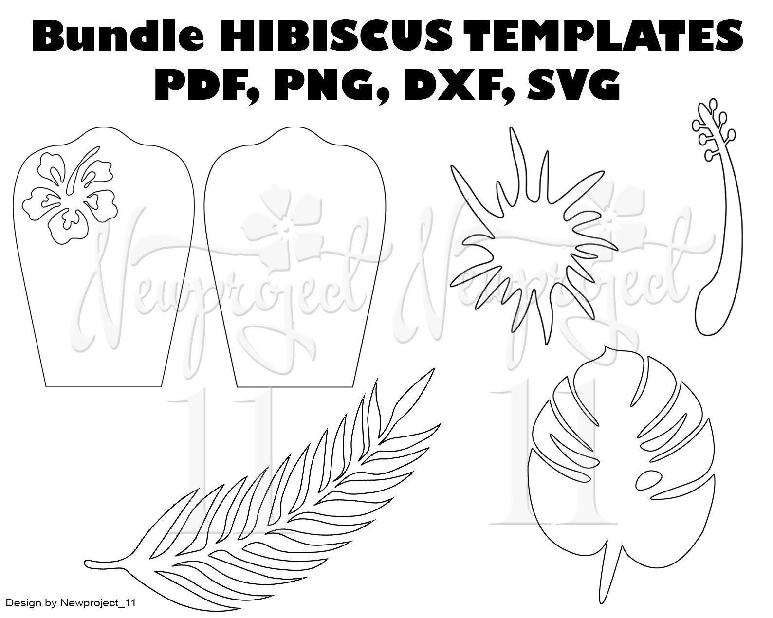 Free Printable Hibiscus Flower Template