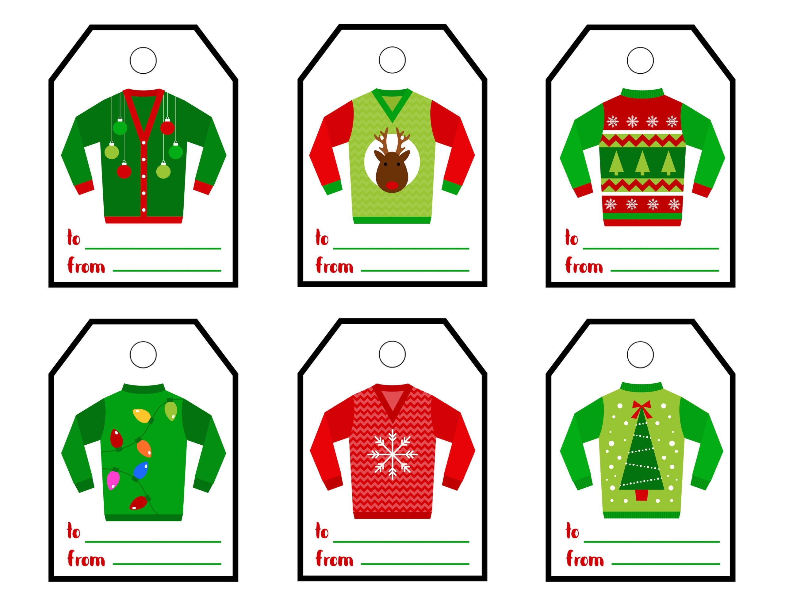 Free Printable Ugly Sweater Template