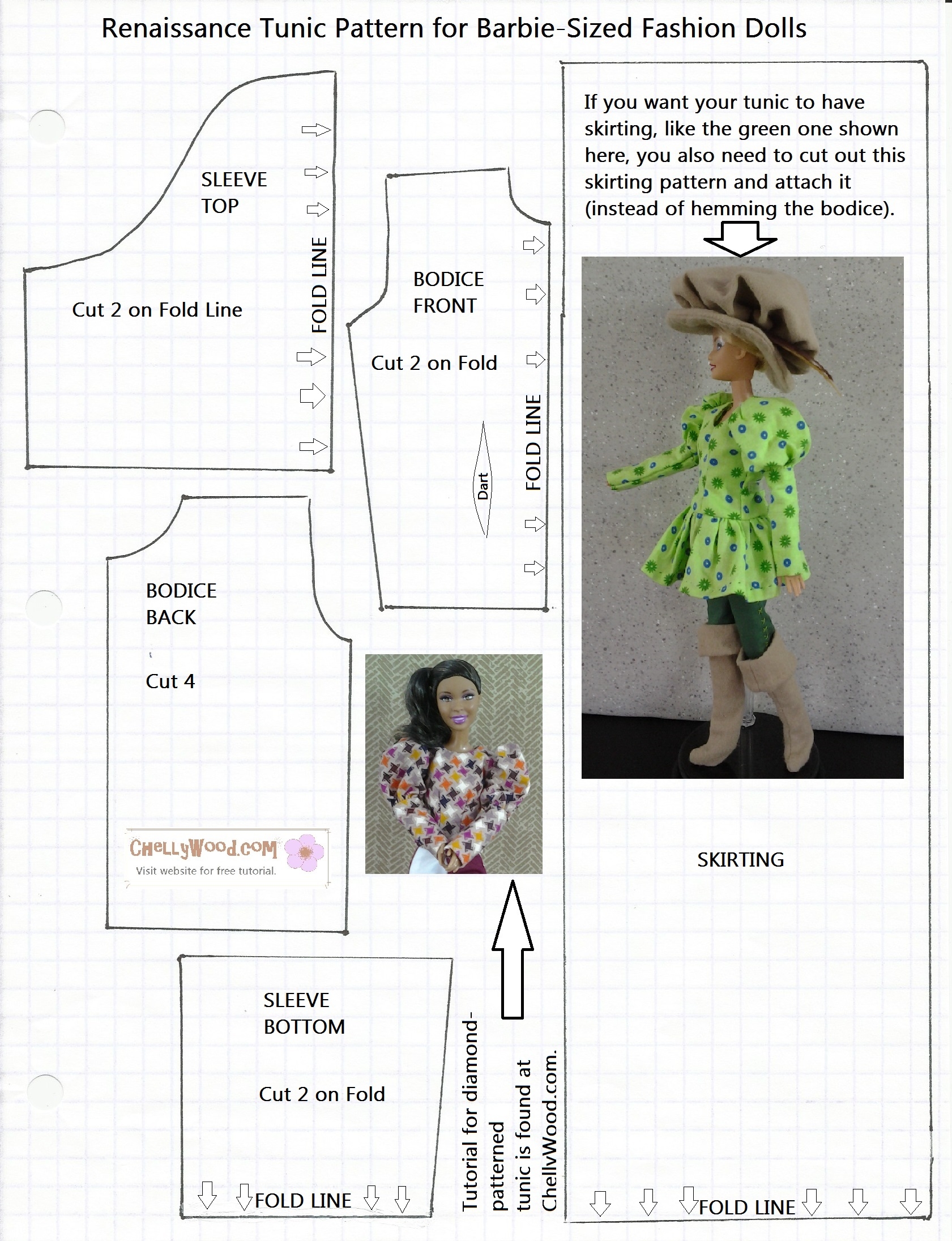 Template Printable Barbie Clothes Patterns