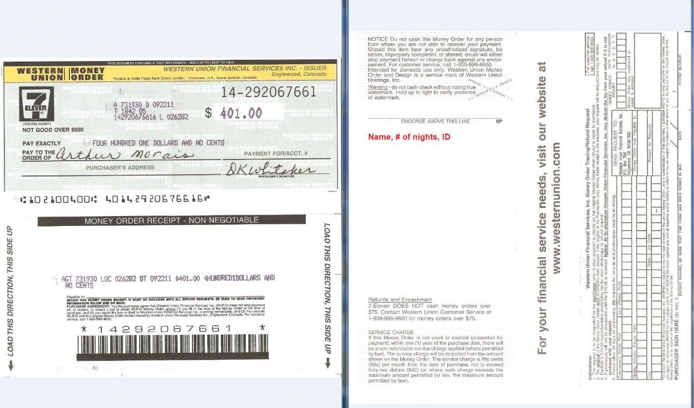Western Union Refund Money Order Form Worksheets Library