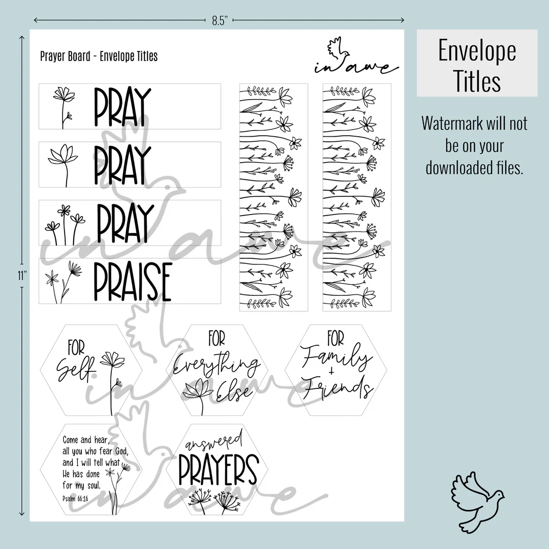 Free Printable Prayer Board Template
