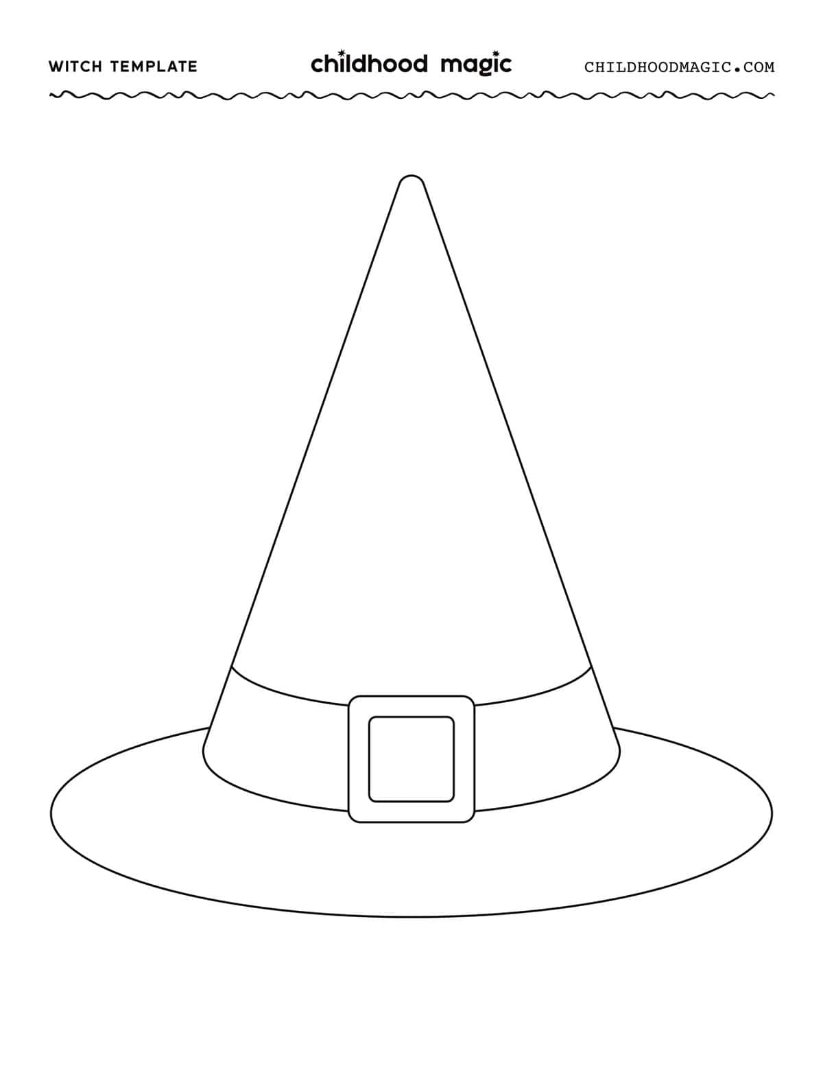 Witch Template Free Printable Witch Hat And Cauldron Childhood Magic